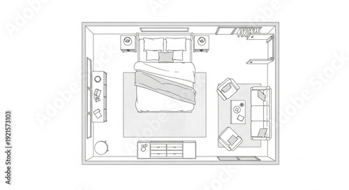 Detailed Architectural Floor Plan Diagram.