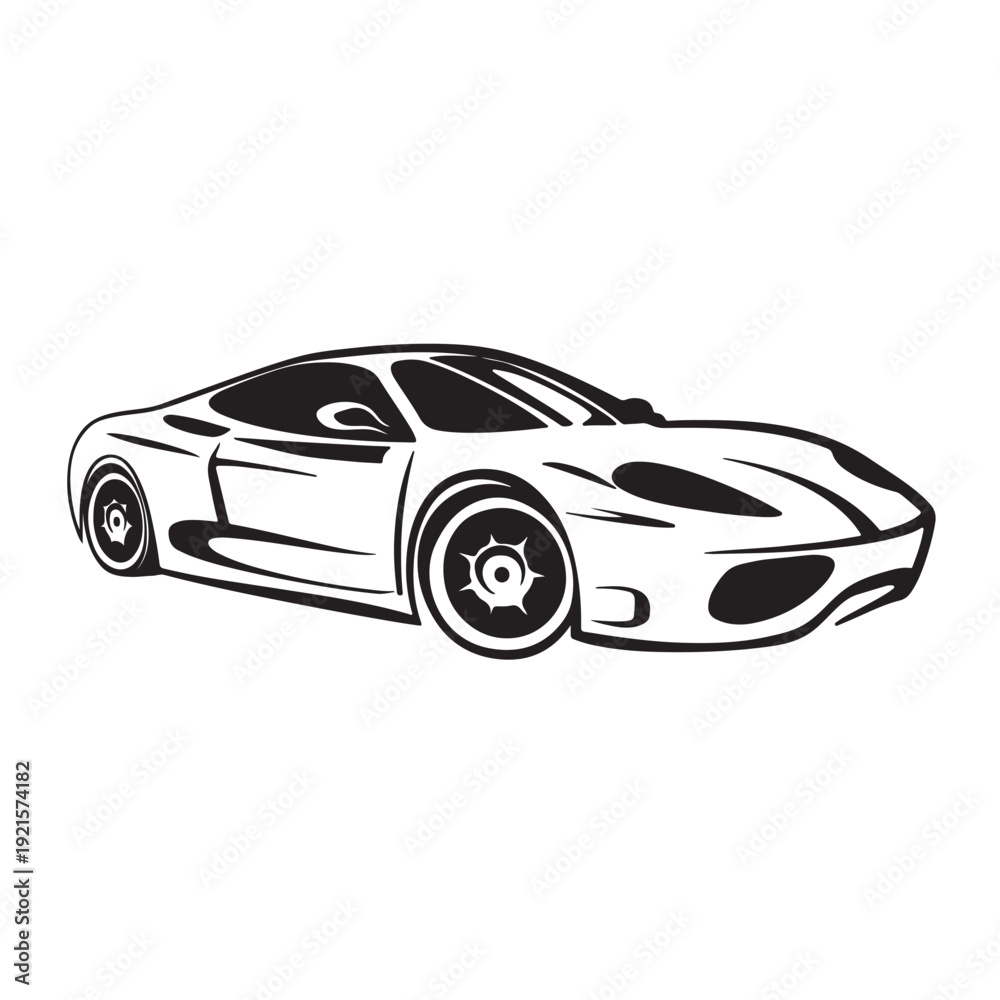 Naklejka premium sports car isolated on white