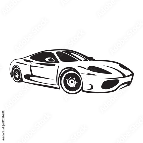 sports car isolated on white