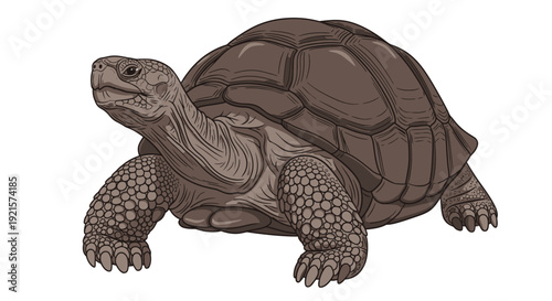 vector of a turtle isolated on white