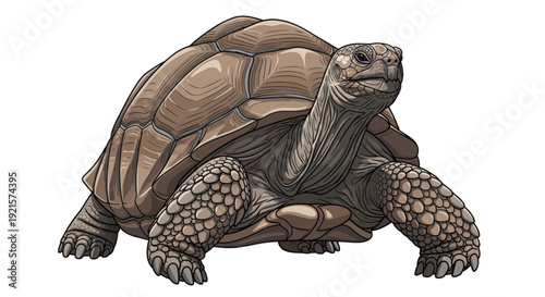 vector of a turtle isolated on white