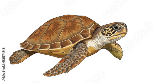 vector of a turtle isolated on white