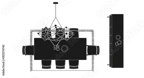Detailed Technical Illustration of Engine.