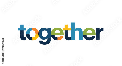 A vibrant typographical representation of unity and collective action, showcasing diverse elements converging to form a cohesive message of