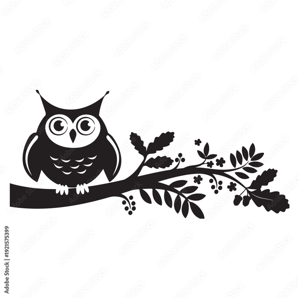 Fototapeta premium owl on branch