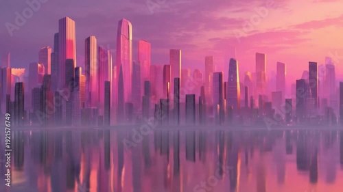 The illustration of a city view and tall buildings is very pleasing to the eye when you see it.