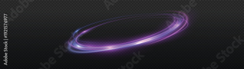 Purple glowing ring on a dark background with a futuristic vibe