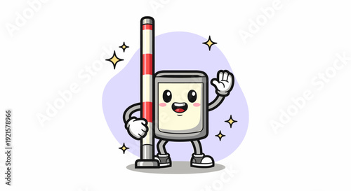 Cute Cartoon USB Flash Drive Character With Smile.