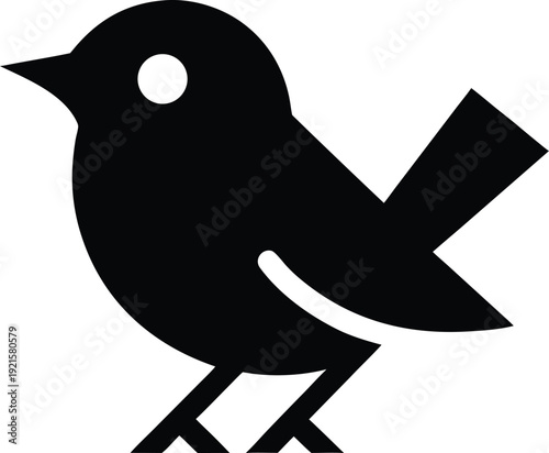 robin silhouette vector illustration on transparent background