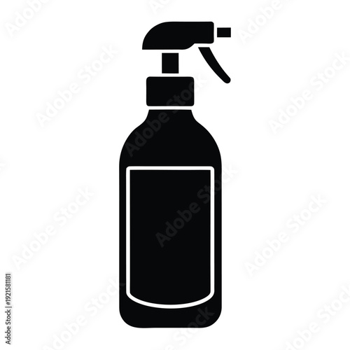 Icon of surface sanitizer on white background silhouette