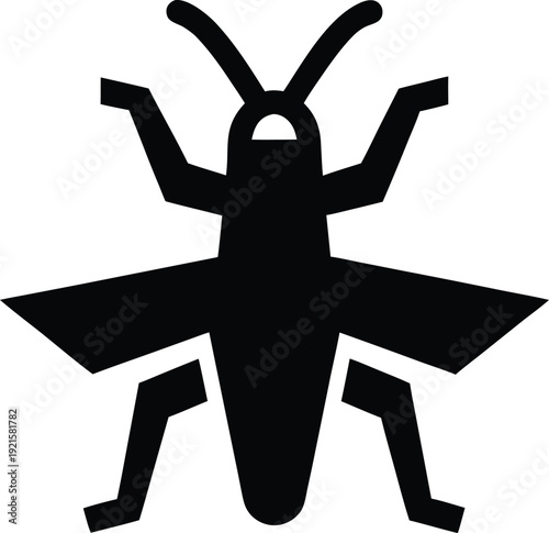 grasshopper silhouette vector illustration on transparent background