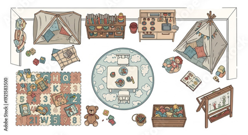 Dollhouse Furniture and Accessories Set.