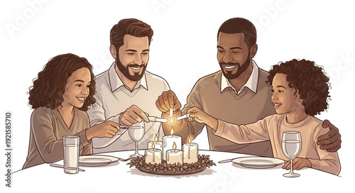 Family Celebrating Birthday Together.