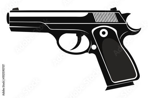 makarov pm silhouette line art vector illustration