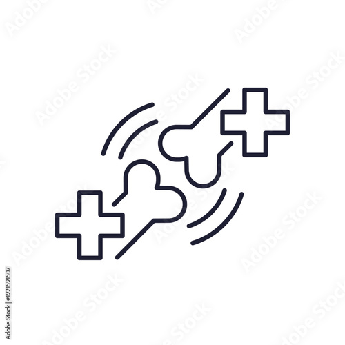 joint health line icon on white