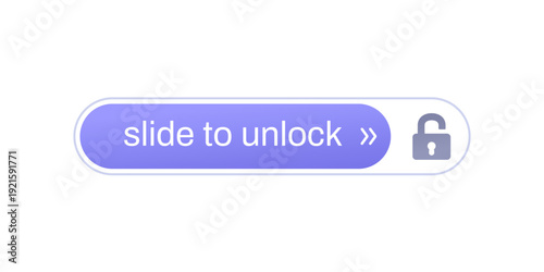slide to unlock button design on white