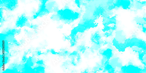 Light sky blue  painted Blue watercolor background design wi Light blue background with watercolor. th watercolor texture on white background 
