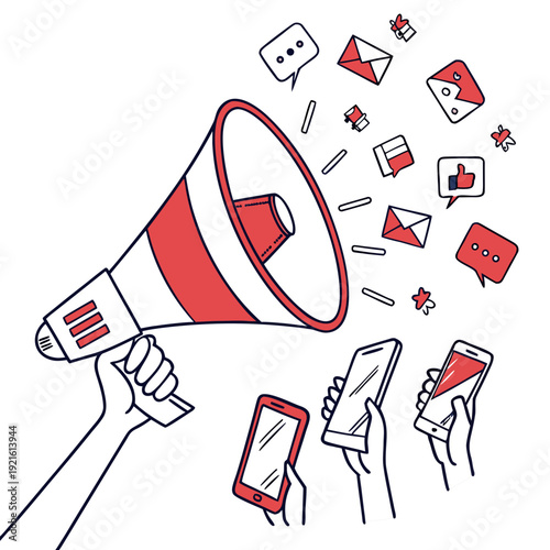 A phone, food, and a bag are sitting on a table Vector