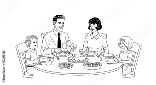 Family Having Meal Together.