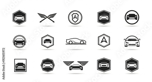 Collection of Car Logos and Icons.