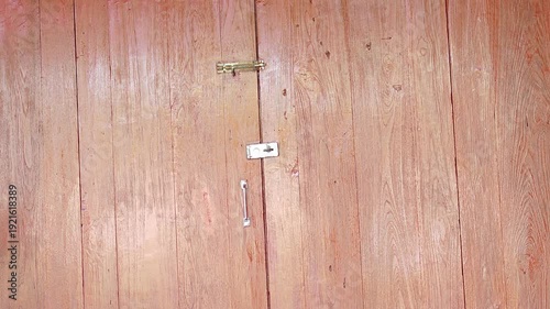 Teak wood door, teak color, folding door.