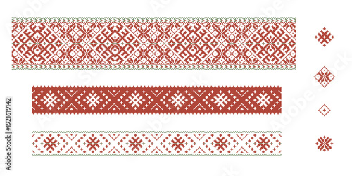 Authentic Latvian ornament inspired by Baltic folklore and ancient symbolism