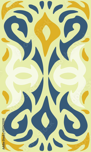 Abstract symmetrical ethnic...