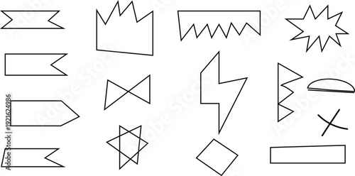 Collection of Hand Drawn Geometric Shapes and Symbols for Design Keywords: doodle, hand drawn, sketch, drawing, illustration