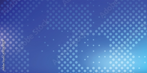 vibrant royal blue halftone background with a dynamic, scattered dot pattern and glowing light effects