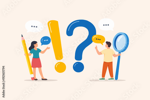 People with questions and ideas