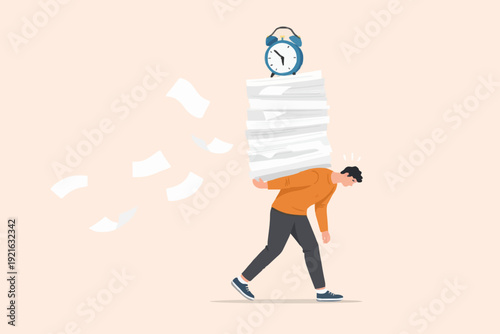 Man Carrying Heavy Papers