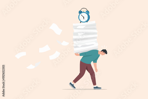 Busy Person With Work Load