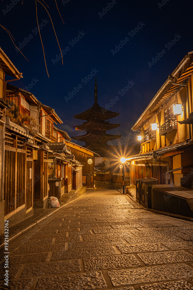 Fototapeta premium 日本 京都 東山 清水寺 八坂の塔の風景