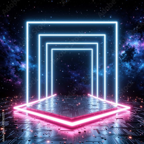 Background glow colorful sci-fi