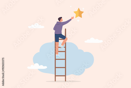 Man Reaching For Bright Star