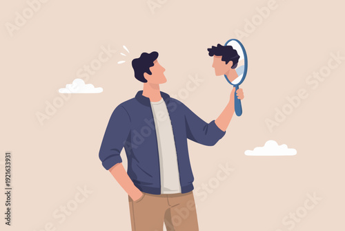 Wallpaper Mural Person Looking in Mirror Torontodigital.ca