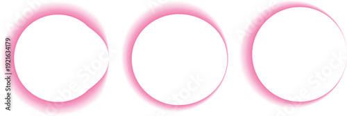 Vibrant pink light effect on oval shapes