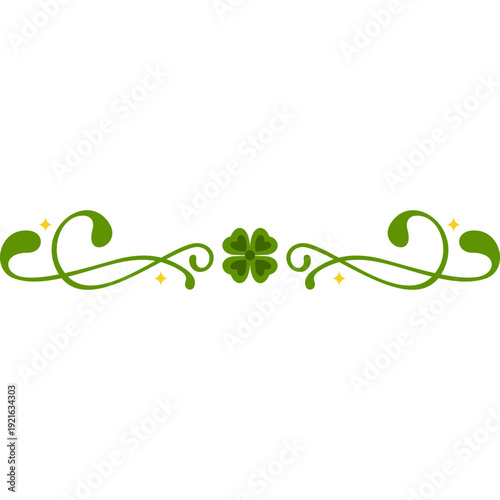 Green Shamrock Divider