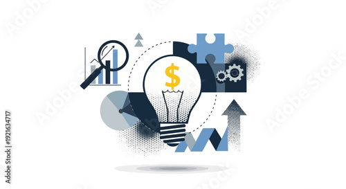 Innovative business idea with financial growth and strategic planning.