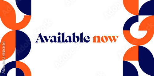 Available now text banner .vector icons
