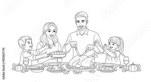 Family Sharing Meal Together.