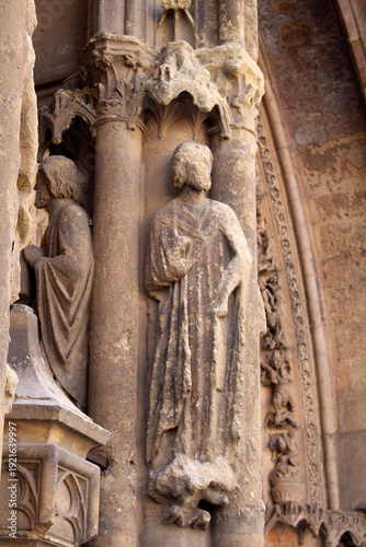 Wallpaper Mural Damaged saint carvings on Catedral de Leon in July 2024 Broken faces of saints Torontodigital.ca