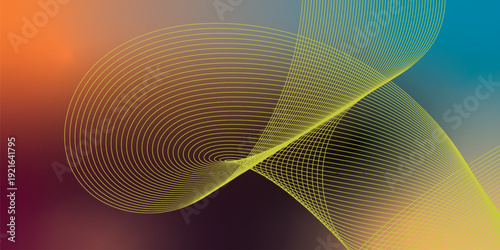 Vivid azure and magenta abstract glowing shapes with LightSalmon grainy gradient on dark noisy textured background for banner, header, and poster design