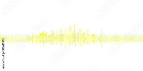 Abstract green grass background with digital audio wave lines and a light blue technology equalizer vector illustration