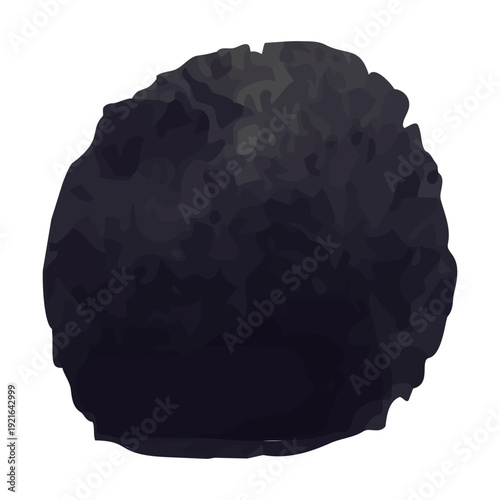 Dark navy watercolor abstract stone shape with layered texture