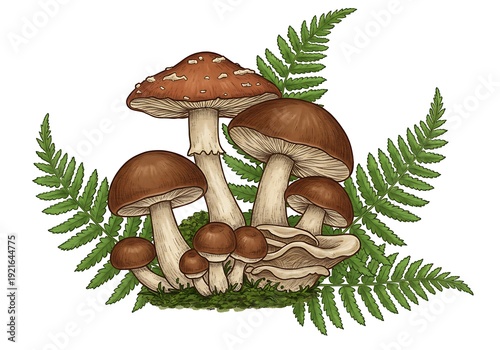 Rustic Fungi & Fern Embrace