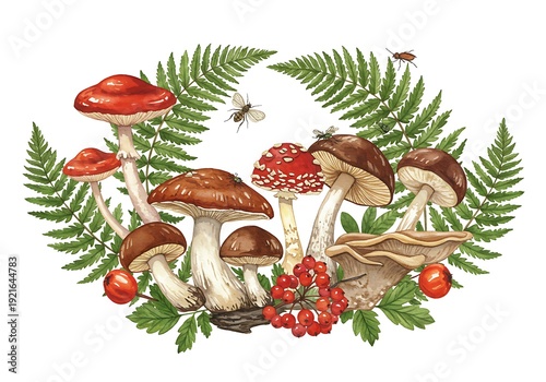 Forest's Embrace: A Botanical Still Life