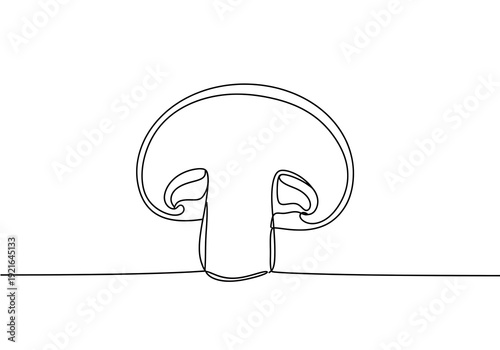 Mushroom Minimalism: A Single Line