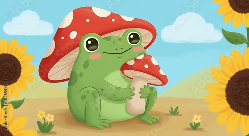 Sunny Meadow Mushroom Friend