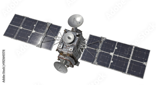 Wallpaper Mural Satellite orbiting earth with solar panels extended for communication and data collection Torontodigital.ca